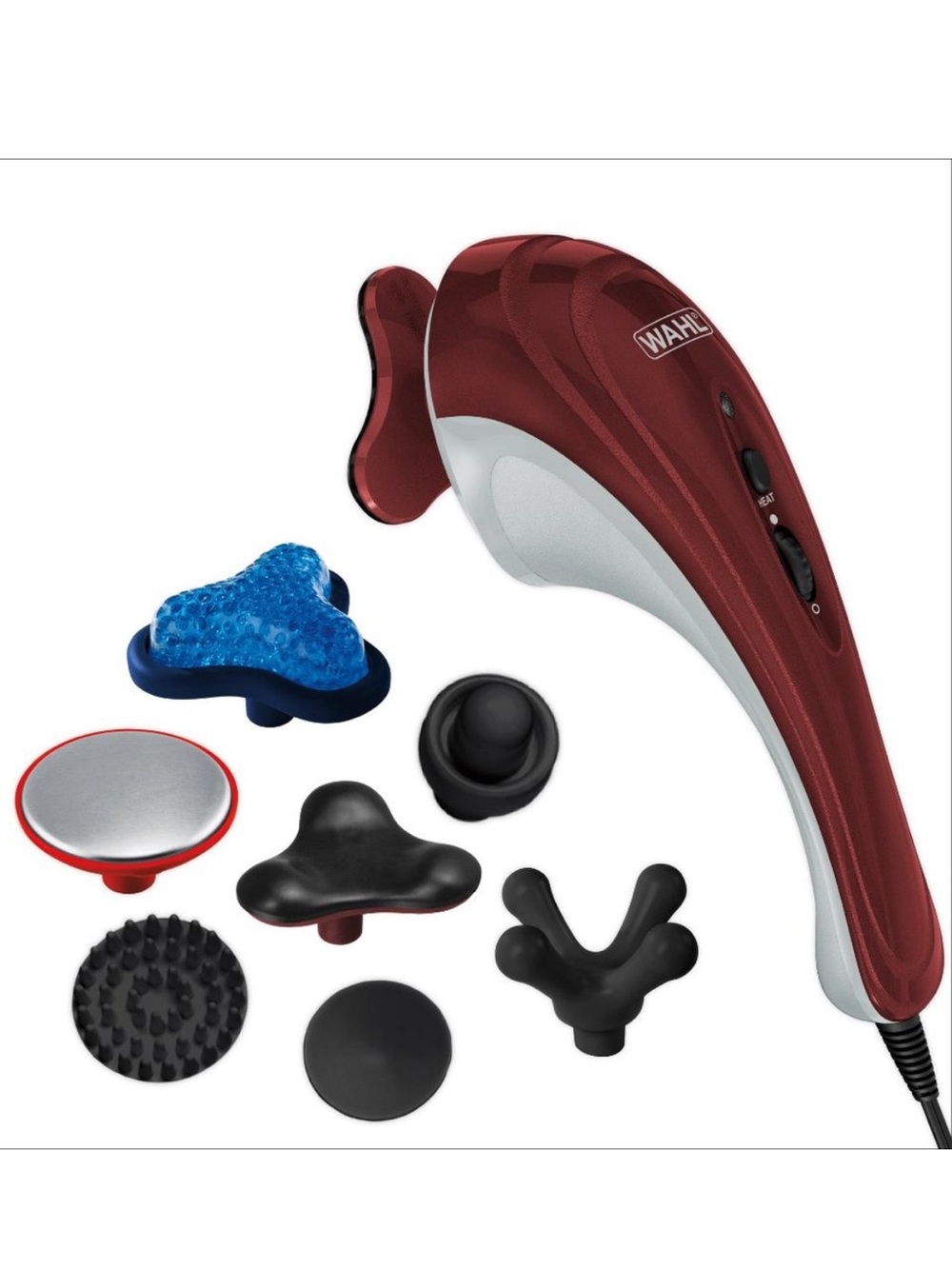 Wahl Hot and Cold Handheld Massager with Carry Case + All Attachment Heads 4295